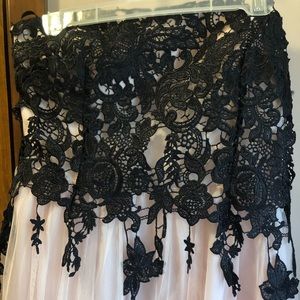 Black lace and light pink formal. Never worn!